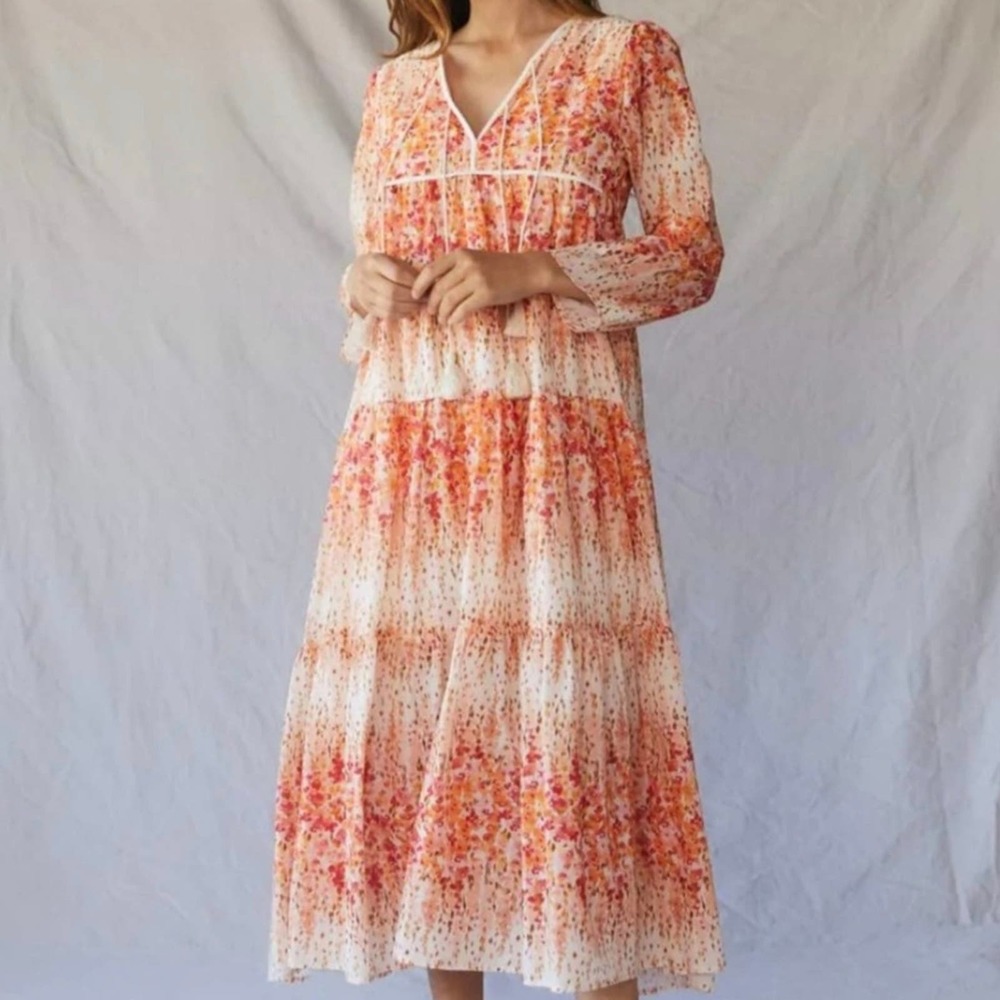 Christy Dawn Paloma Dress Sunset Gladiola Small New